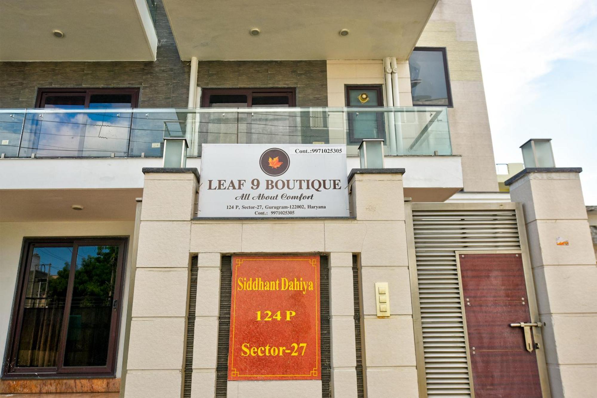 גורגאון Hotel Leaf 9 Boutique, Near Golf Course Road And Galleria Market מראה חיצוני תמונה